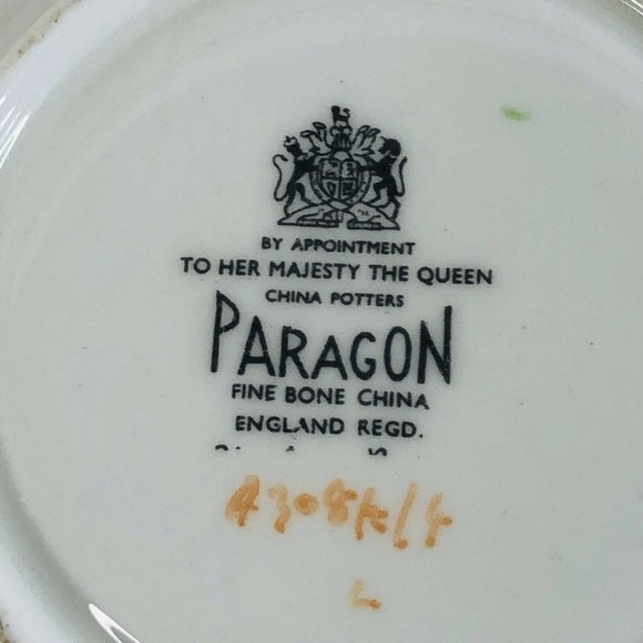 Paragon Teacup & Saucer Bone China Pink Cabbage Rose By Appointment Of Queen VTG - Picture 6 of 12